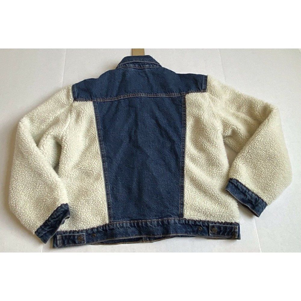 LEVI'S EX-BOYFRIEND Pieced Sherpa Trucker Jacket - Picture 11 of 11